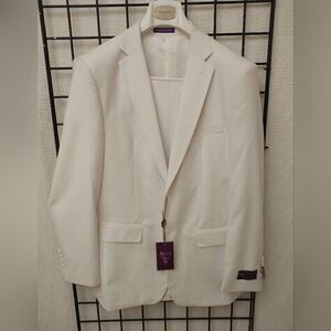 MEN'S VINCI WHITE SLIM FIT 2 PIECE SUIT. SC900-12 WHITE.